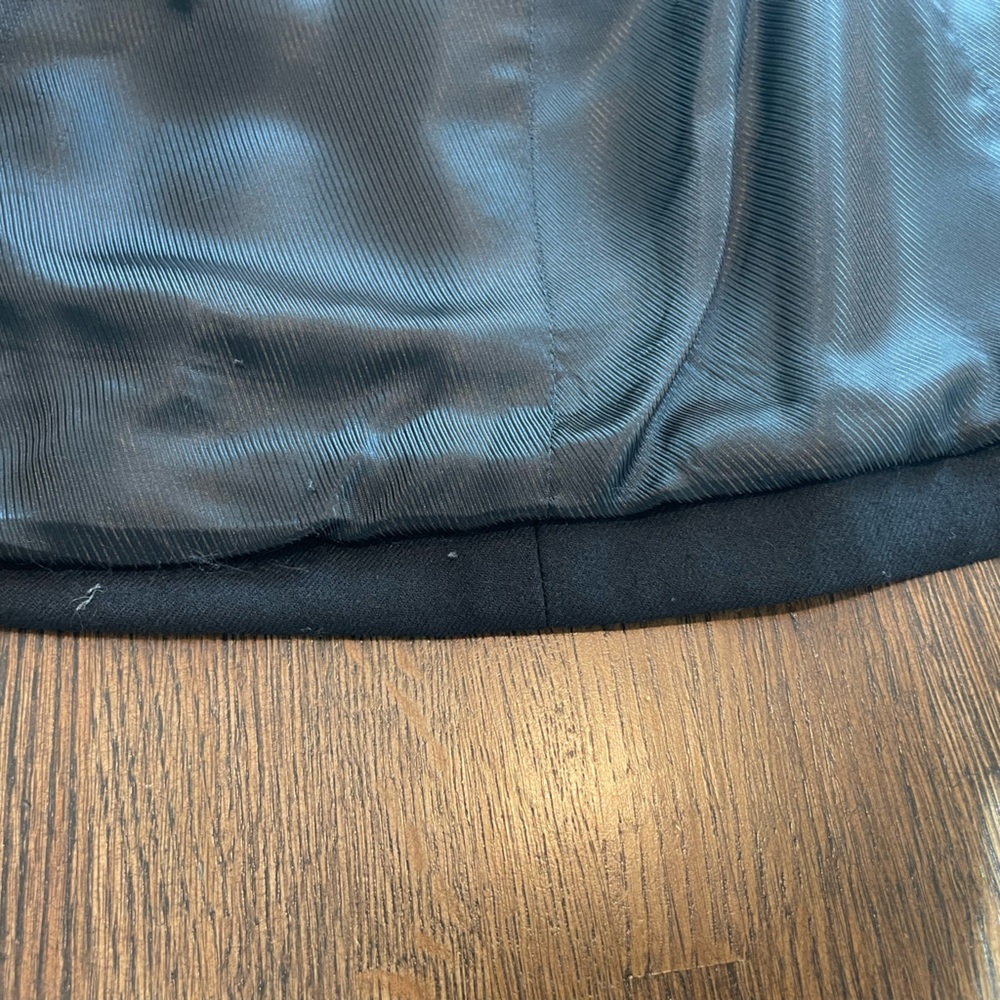 Banana Republic Wool Black Military Style Suit Coat - Size 12 - Picture 5 of 11